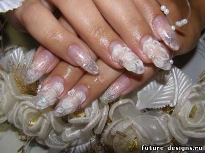 Cвадебный дизайн ногтей