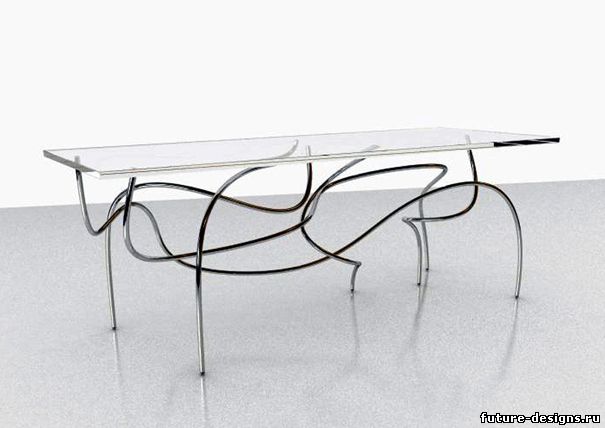 Эксклюзивный дизайн стола из труб нержавеющей стали