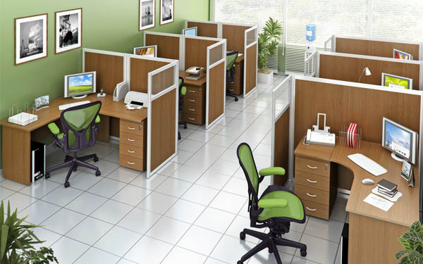 Красивые офисные перегородки с трансформацией по принципу домино от «Мебель партнер».