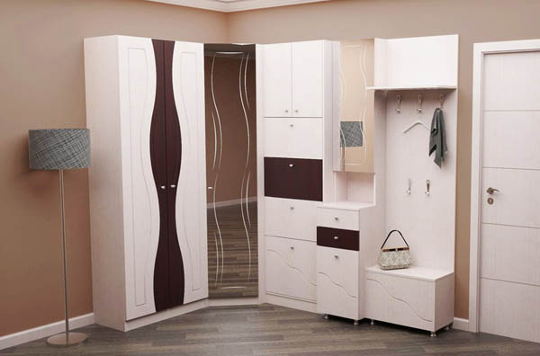 Красивые модульные прихожие в СПб для маленьких и больших комнат в «e-mebel.spb.ru». 