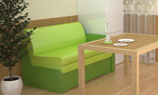 Раскладной диван для кухни «Танго 34» для малогабаритных комнат от компании «Танго мебель».