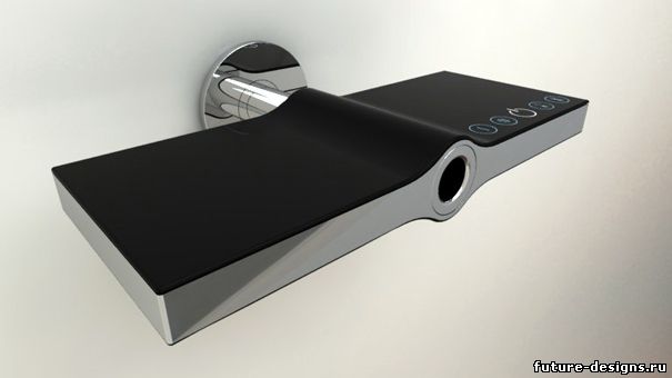 Водопроводный кран с сенсорным дисплеем