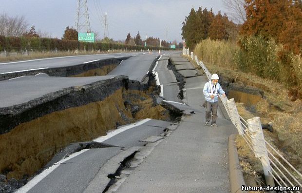 Автомагистраль в Японии восстановлена за 6 дней