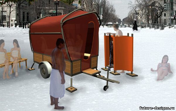 Выездная баня на колесах – паримся на природе