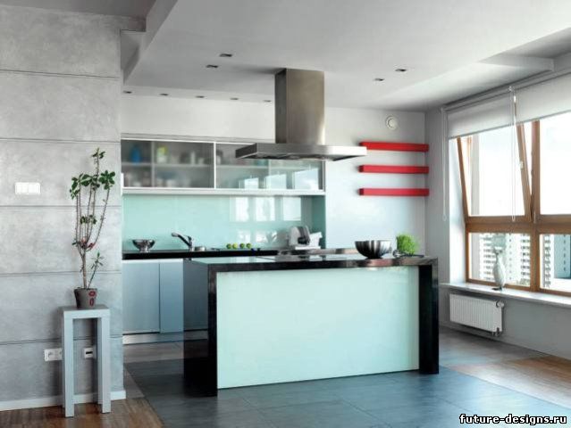 Стильная кухня с баром