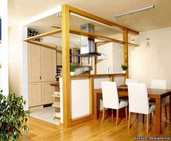 Стильная кухня с баром