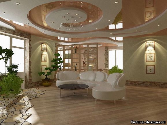 Панорамное фото натяжных потолков