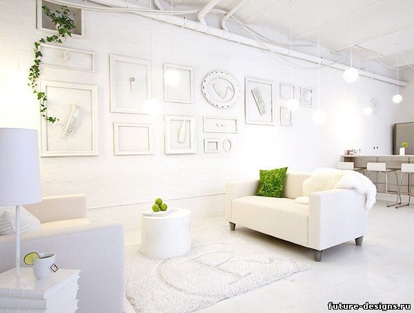 Интерьер квартиры в белых тонах