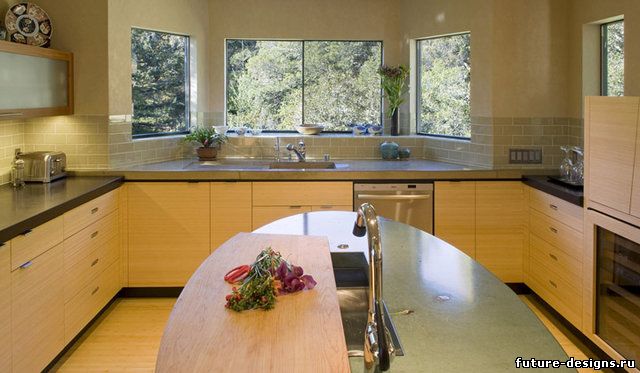 Оформление окна на кухне