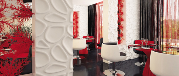 Эксклюзивные дизайнерские панели из гипса для современного интерьера от компании «Ерплюс(Erplus)».