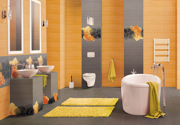 Феерия ярких цветов в плитке для ванной комнаты в магазине «SATEN».